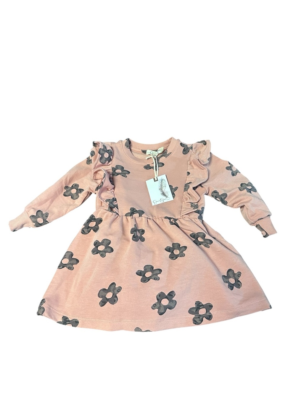 Jessica Simpson Pink Floral Ruffle Dress for Girls
